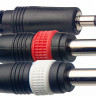 STAGG SYC1/MPS2P E - аудио шнур, miniJack - 2x Jack, длина 1 метр