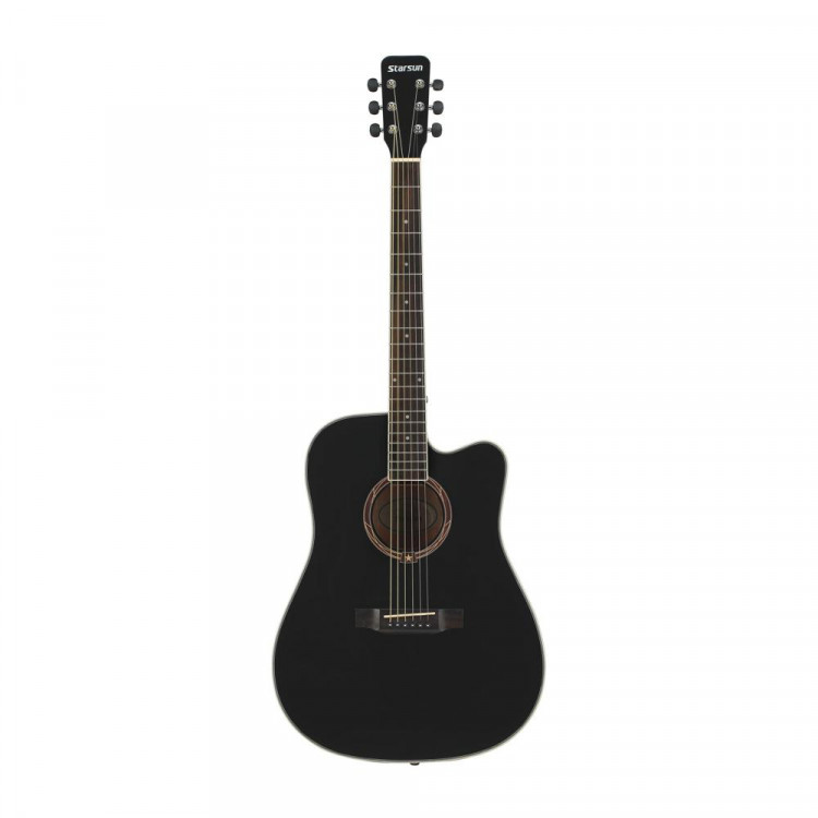 Акустическая гитара STARSUN DG220c-p Black цвет черный