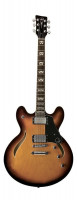 VGS Select Mustang VSH-120 Classic 3-Tone Sunburst полуакустическая гитара
