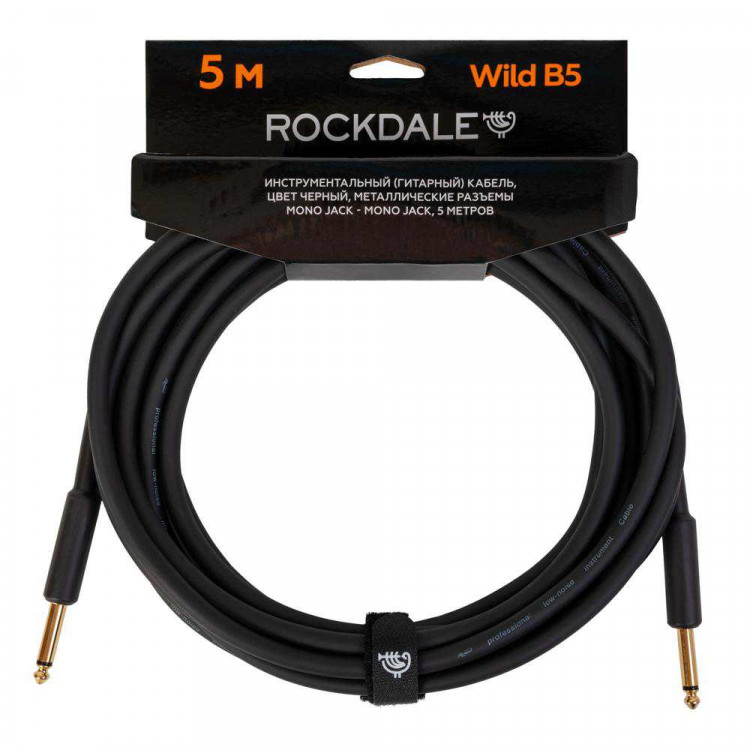 Инструментальный кабель ROCKDALE Wild B5, mono jack - mono jack, 5 м