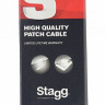 STAGG SPC030L DL - гитарный патч шнур, jack-jack, длина 30см