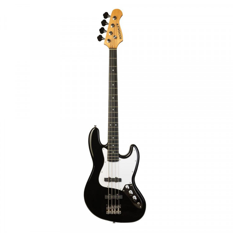 Бас-гитара ROCKDALE Stars JB Bass Black типа джаз бас, цвет черный