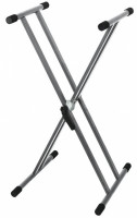 Стойка клавишная Х-образная GEWA Keyboard Stand Silver Grey с двойными ногами