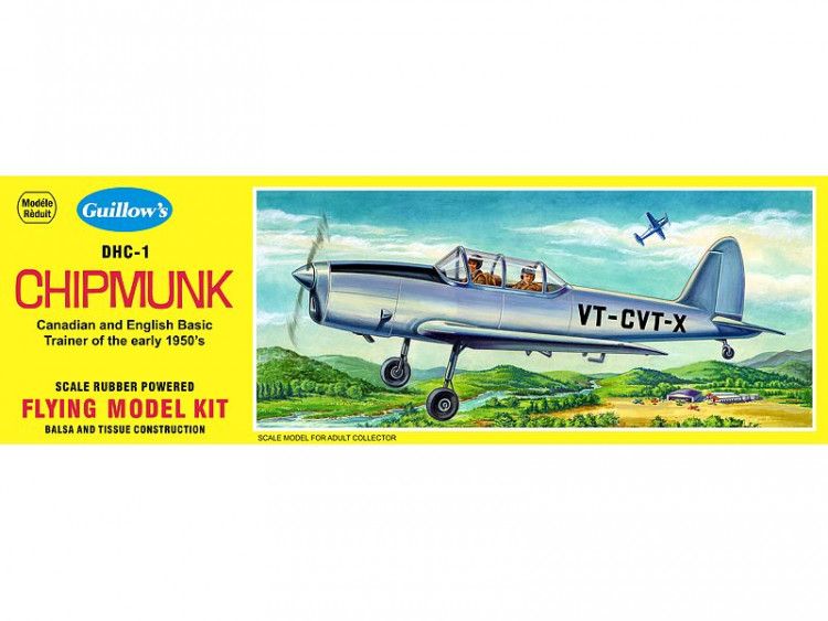 Сборная деревянная модель Самолет D.H. Chipmunk. Guillows 1:24