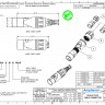 Amphenol RJX8MB - корпус для кабельного разъема RJ45, серия XLRnet