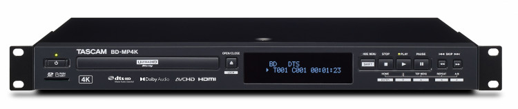 Мультимедиа плеер Tascam BD-MP4K Blu-ray, DVD, CD, SD карт, USB