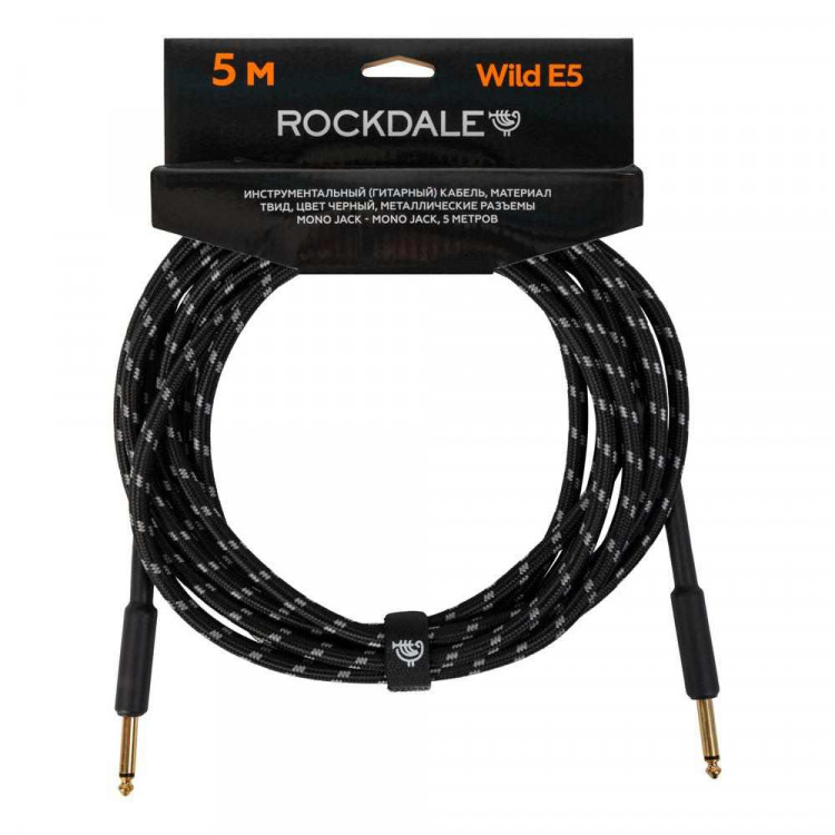 Инструментальный кабель ROCKDALE Wild E5, mono jack - mono jack, 5 м