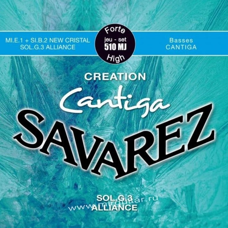 SAVAREZ  510MJ Creation Cantiga Blue High Tension струны для классической гитары