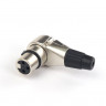 Кабельный разъем AuraSonics X3FR угловой 3-контактный XLR female