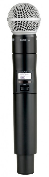 SHURE ULXD2/SM58 G51 ручной передатчик с капсюлем SM58, частоты 470-534 MHz