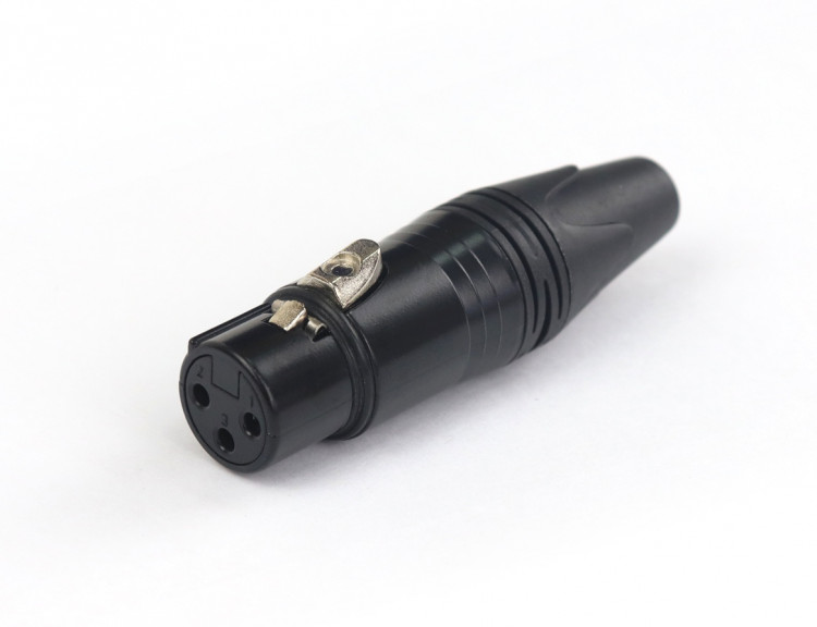 Кабельный разъем AuraSonics XN3F-B 3-контактный XLR female