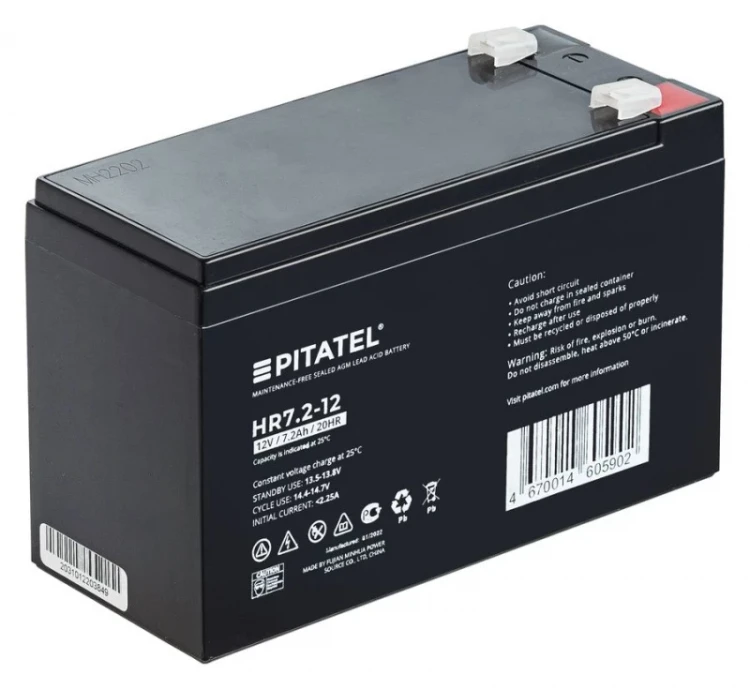Аккумулятор для ИБП Pitatel HR7.2-12, 12V 7.2Ah