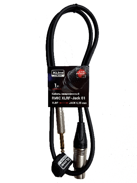 Xline Cables RMIC XLRF-JACK 01 Кабель микрофонный XLR 3 pin female - JACL 6.3 mono, 1м