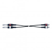 QUIK LOK AD13-3 компонентный кабель, 3 метра, разъемы 2 Mono Jack - 2 RCA Male (2 1/4' MALE -2 RCA MALE)