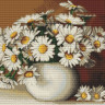 Картины мозаикой 40х50 БУЗИН. САДОВЫЕ РОМАШКИ (квадр. эл-ты) (21 цвет)