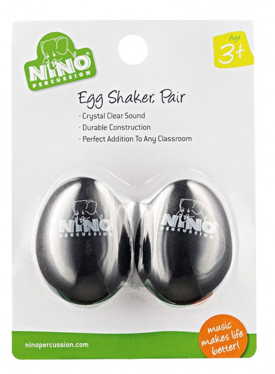 MEINL NINO540BK-2 шейкер-яйцо, пара, материал: пластик, цвет: черный