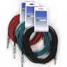 Invotone ACI1106/B - инструментальный кабель, 6.3 mono Jack-6.3 mono Jack, тряп. изол, дл. 6 м (синий)
